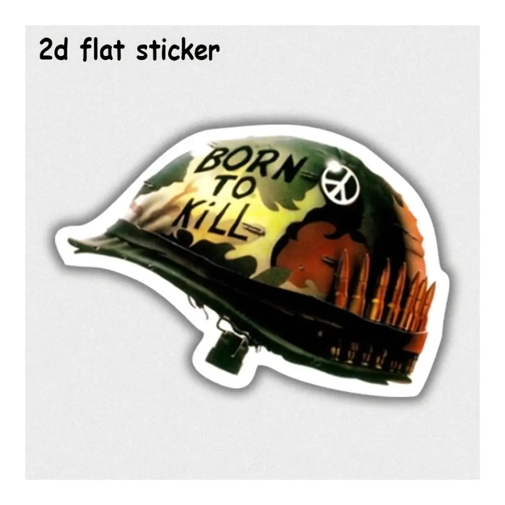 Born To Kill Helmet Art Waterproof Vinyl Decal For Laptops, Cars, Motorcycles, Water Bottles & All Smooth Surfaces
