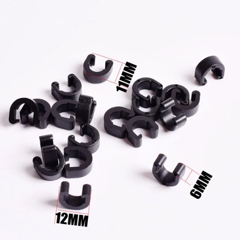 Bicycle C-type Plastic Buckles Brake Line Shift Cables Guide C-Clips U Shape Snap Clamp Bike Aluminum Alloy Oil Pipe Fixing Seat image 2