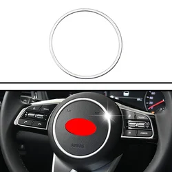 Car Steering Wheel Center Circle Ring for KIA Sportage KX5 QL 2016 - 2022 Trim Stainless Steel Sticker Interior Accessories