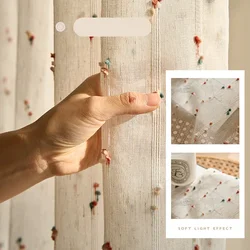 Tulle Curtains for Kids, Window Curtains, Sheer Curtains for Children's Room, Embroidery Voile in the Nursery, Elegant Drapes