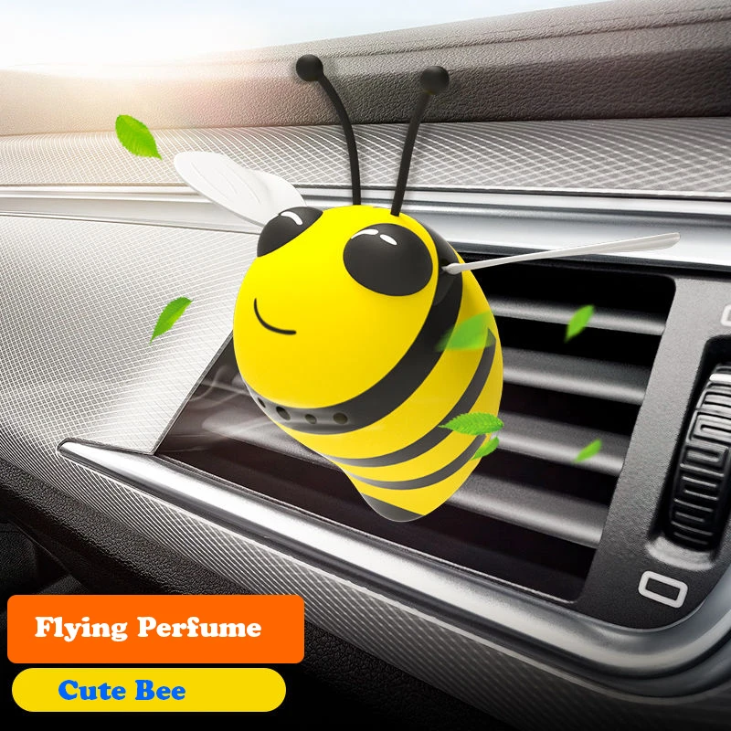 Cute Bee Aromatherapy Car Air Outlet Decoration Perfume Clip Odświeżacz powietrza Oczyszczacz Dyfuzor Perfume Refill Auto Akcesoria