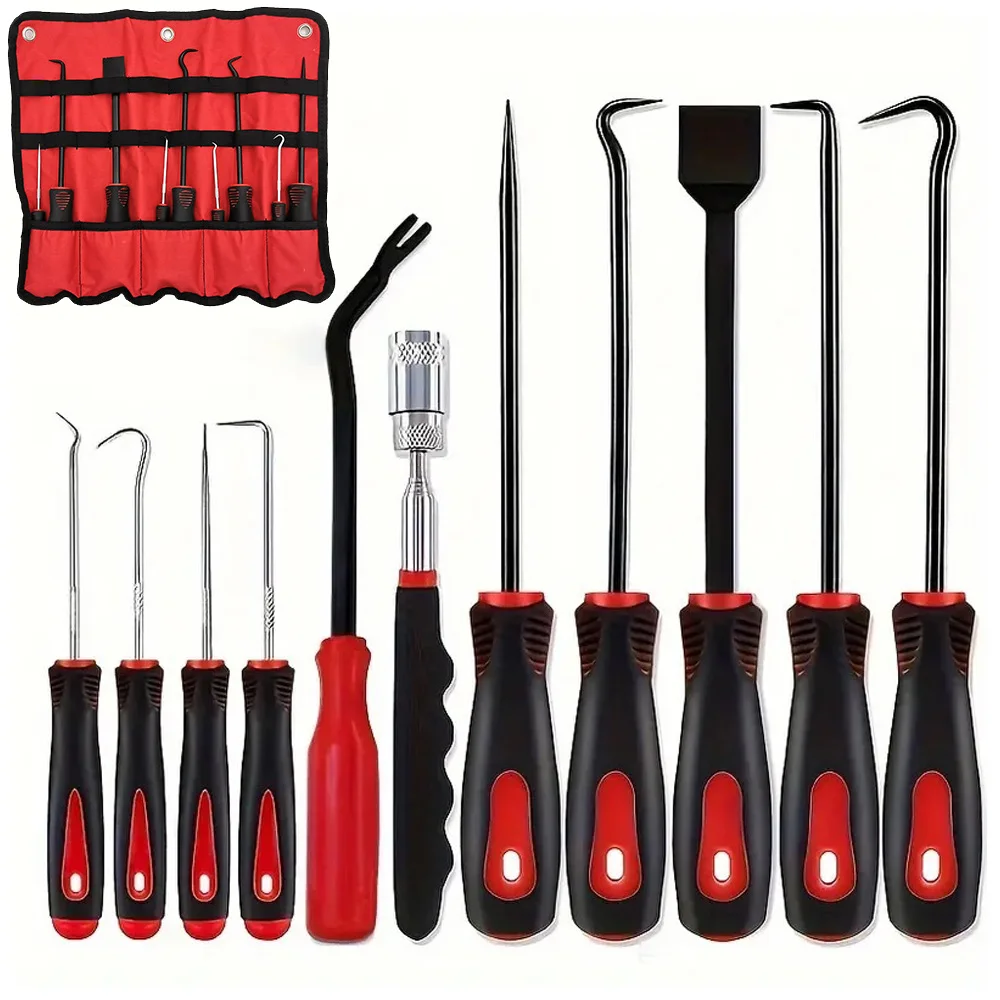 

Precision Mini Hook Puller with Scraper 11-piece set for hose, gasket removal and pick-up work