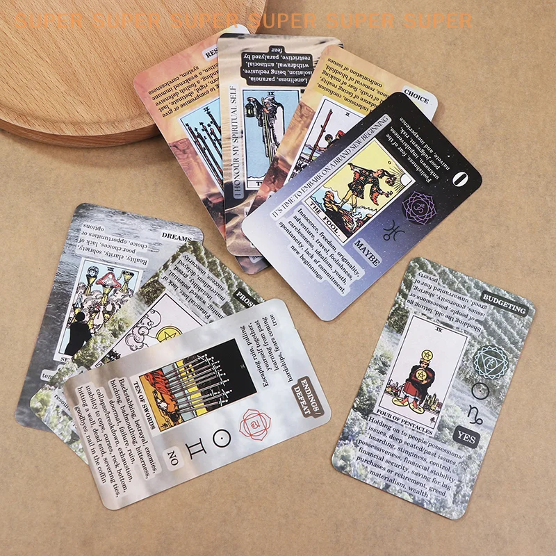 Jeu de Tarot antique adapté aux débutants, avec significations de mots clés, 80 cartes pour la Divination, apprendre les Tarot avec cartes inversées