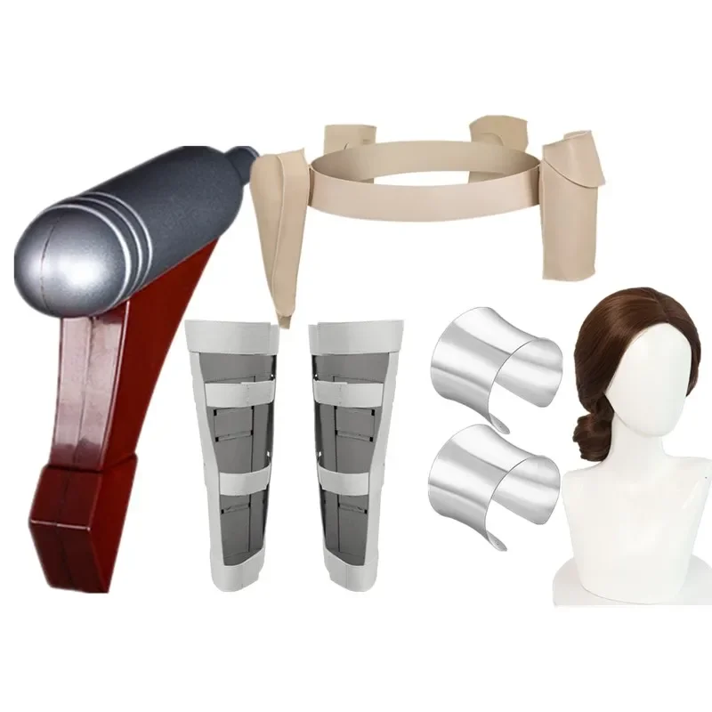 EE01 Padme Cos Amidala Parrucca Cosplay Cintura Cintura Donne Adulte Fantasia Halloween Carnevale Costume Accessori PropsIo0!