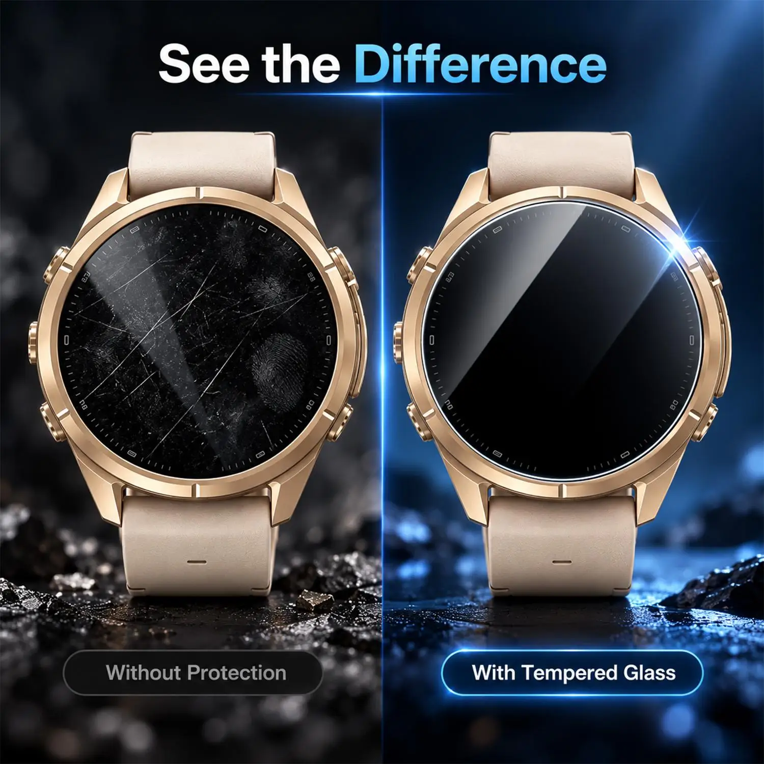 For Garmin Fenix 9 Pro 43MM 47MM 51MM Smart Watch Tempered Glass Screen Protectors Clear Film Auto-alignment Installation Kit