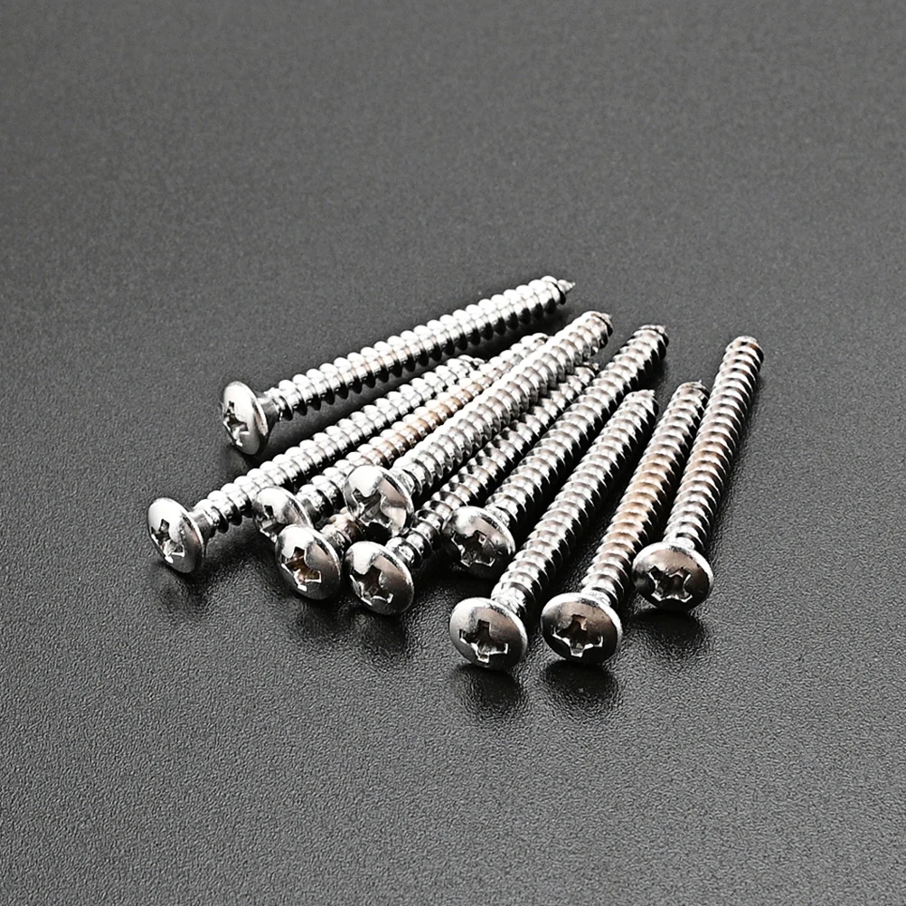 

10pcs Guitar Neck Plate Screw Sturdy Metal Replacement Electric Bass Connecting Board Joint Screws Durable Gifts