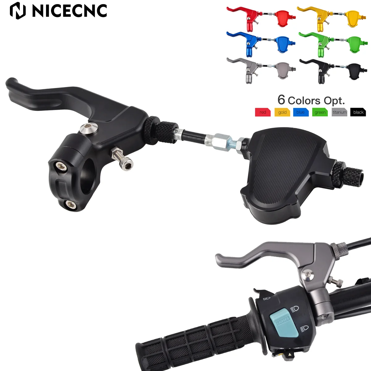 

For Honda CR XR CRF Kawasaki KX KLX KDX Suzuki DRZ DR-Z400 Yamaha YZ YZF WRF CNC Short Stunt Clutch Lever Pull Cable System Kit