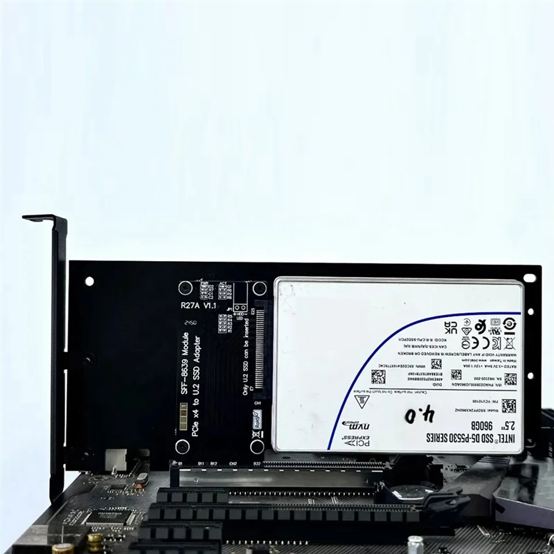 Advanced Pcie 5.0 X4 To U.2 (SFF-8639) SSD Hard Disk Adapter Card PCI Express Gen5.0 4X To U.2 SFF-8639 Hard Drive SSD Adapter