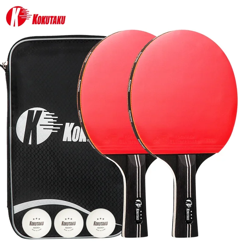 KOKUTAKU Samsung Ping Pong Racket 2 Pack Beginner Friendly Suitable For Horizontal Or Vertical Swing Table Tennis Equipment