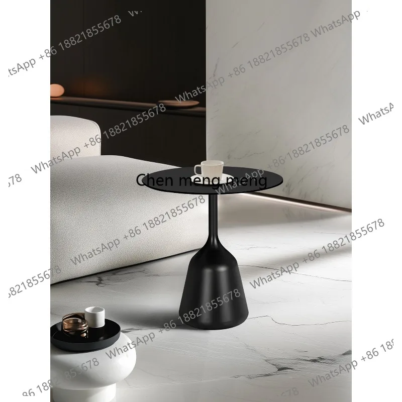 

Italian minimalist solid wood living room side few high-end sofa round corner few small side table