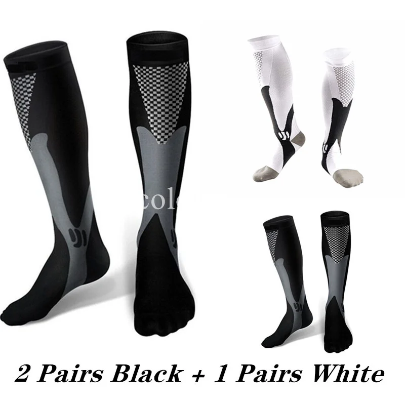 2/3/4 Paar Kompressionssocken Kniehohe Sportsocken Medizinische Pflegestrümpfe Krampfadern Socken Outdoor Radsocken