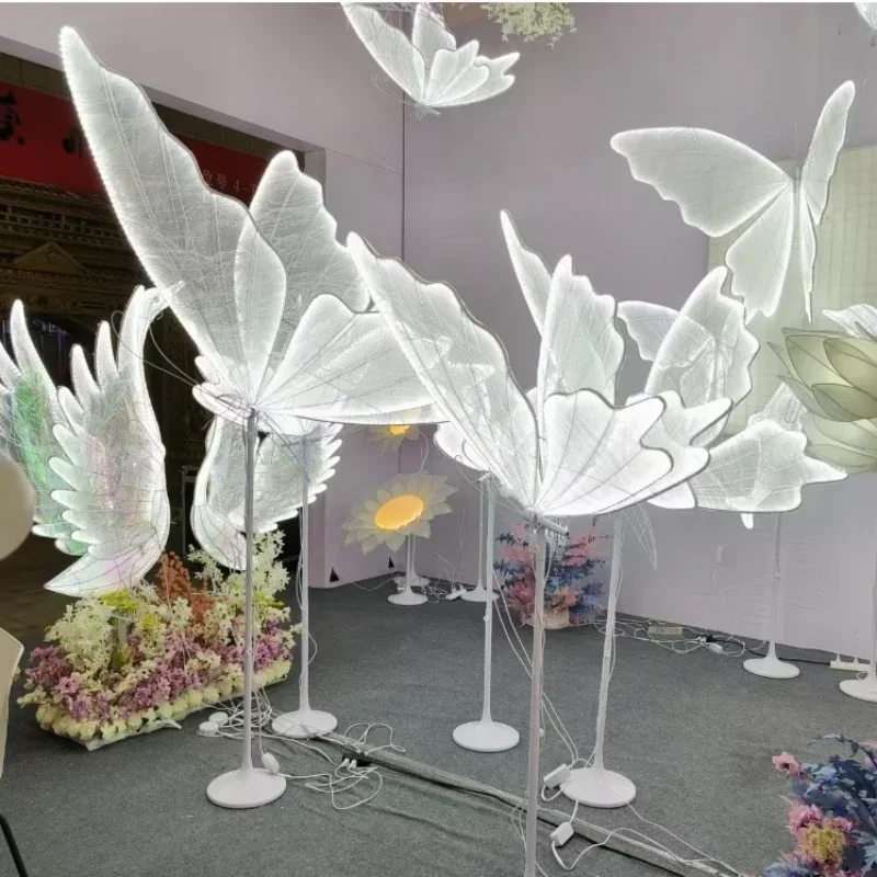 

Wedding Decoration Lights Butterflies Wings LED Romantic Hanging Lamp Road Lead Walkway on Party Stage Hot sales