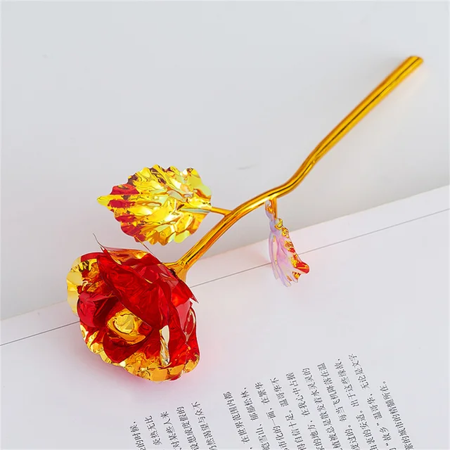 18cm 24k Golden Rose Flower Valentine Day Gift Artificial Roses Foil Rose Flowers Party Wedding Decoration Holiday Present 5 18cm 24k Golden Rose Flower Valentine Day Gift Artificial Roses Foil Rose Flowers Party Wedding Decoration Holiday Present 5