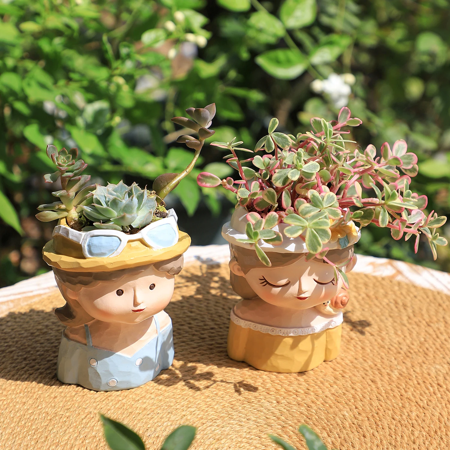 New Cartoon Mini Succulent resinss Planter Floor Home Decor Desk Accessory Flower Pot Storage Pencil Holder