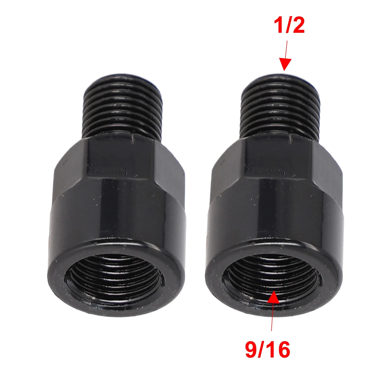 1 Pair High Quality Bike Pedal Adapter Aluminum Alloy Fits 9/16 Inch Pedals 1/2 Inch Cranks Convert Bicycle Parts