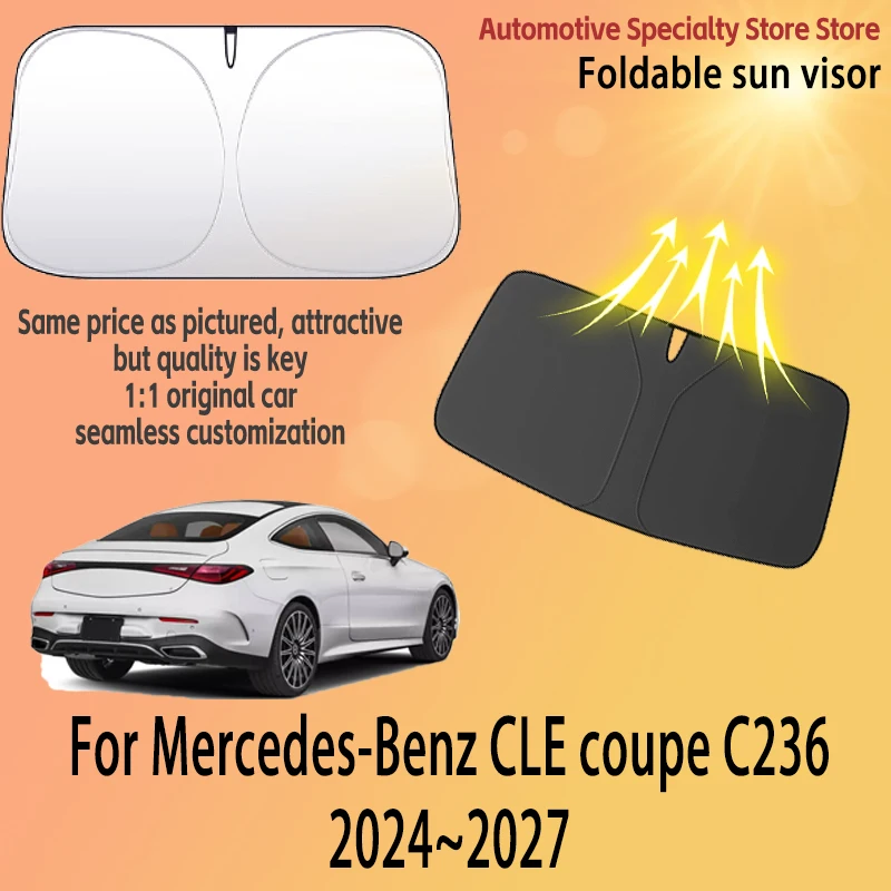 

Солнцезащитная шторка для лобового стекла Mercedes-Benz CLE Coupe 2024~2027, защита от солнца и нагрева, высококачественные автоаксессуары