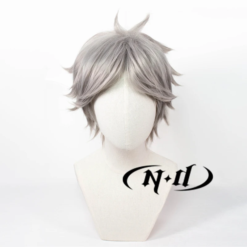 ND Koshi Sugawara Cosplay Wig Hairpiece Haikyu Anime Cosplay Hair Wig Heat Resistant Synthetic for Comic Con Coser Costume Party