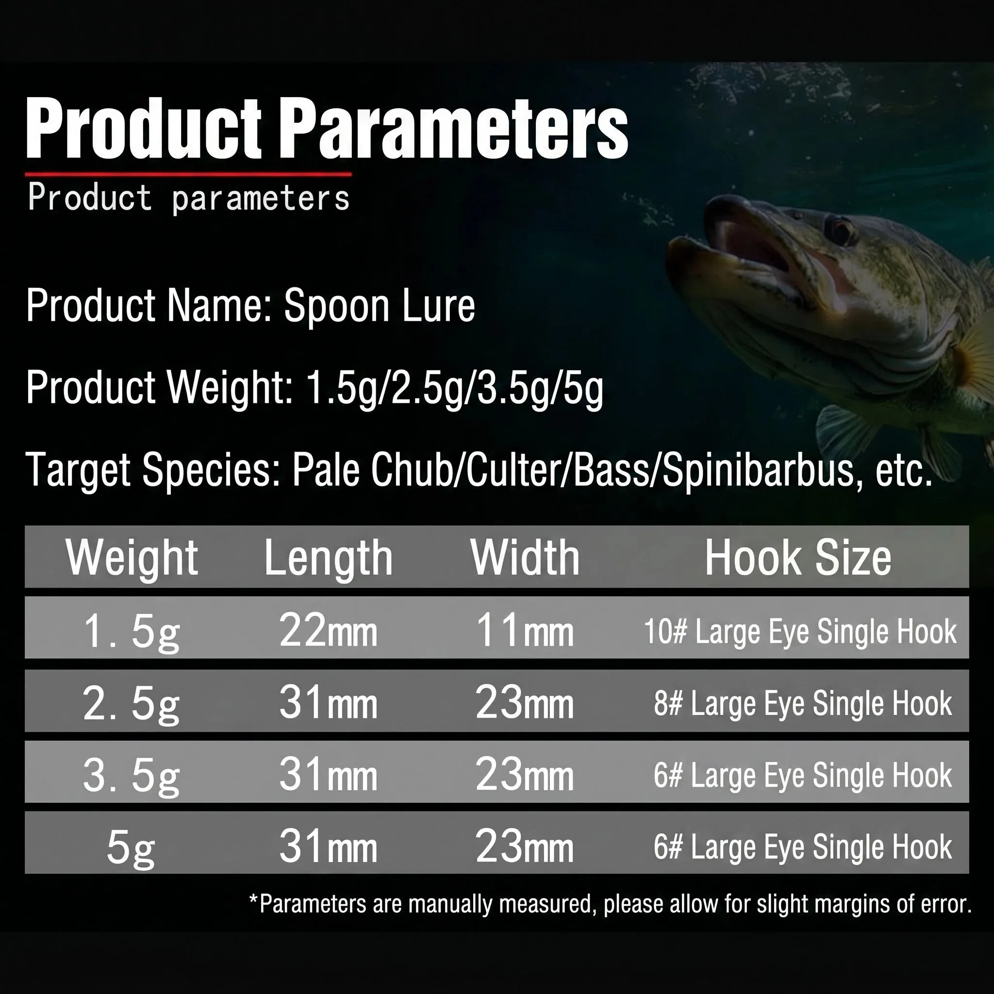 Lure Bait 1.5g 2.5g 3.5g 5g Spoon Shaped Makou Sequin Lure Trout Carp Tiny Fishing Stream Hard Bait Lure view 5
