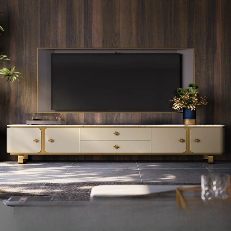 

Light luxury TV cabinet, living room model room, modern fashion and simple high-end marble floor cabinet