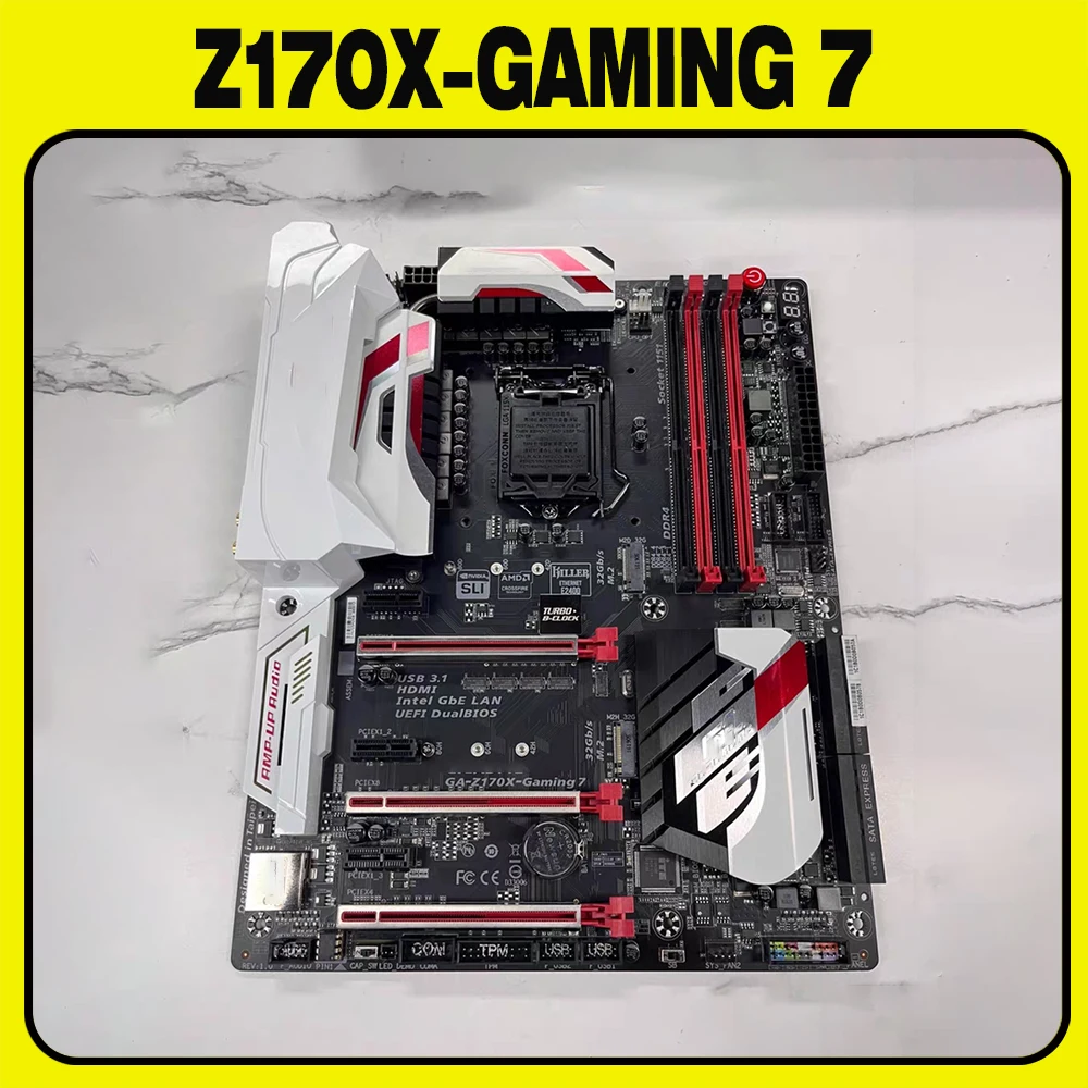 

Оригинальная материнская плата для G-i-g-a-b-y-t-e GA-Z170X-GAMING 7 LGA 1151 64G DDR4 USB3.0 USB3.1 HDMI Z170X GAMING 7