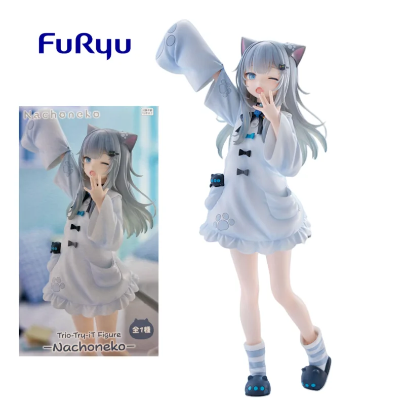

In Stock Original FuRyu Trio-Try-iT Nachoneko Anime Figure Model Collection Doll Ornaments Birthday Present Toy Gift for Kid