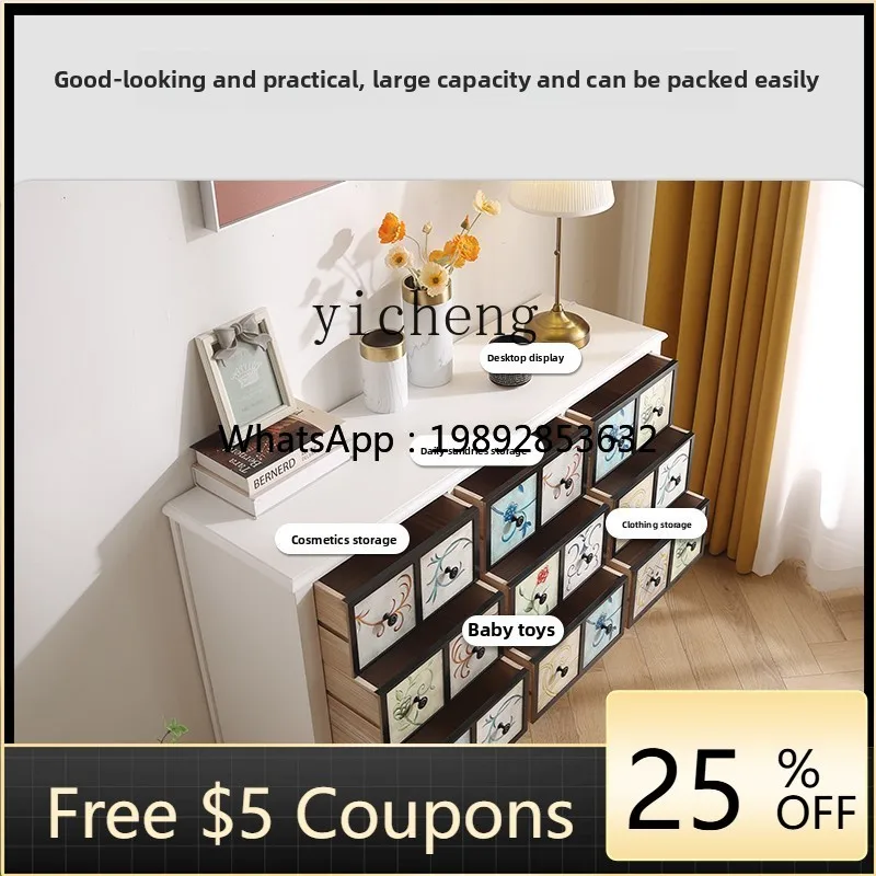 

1 solid wood living room porch cabinet TV cabinet American retro painted storage large capacity storage drawer cabinet