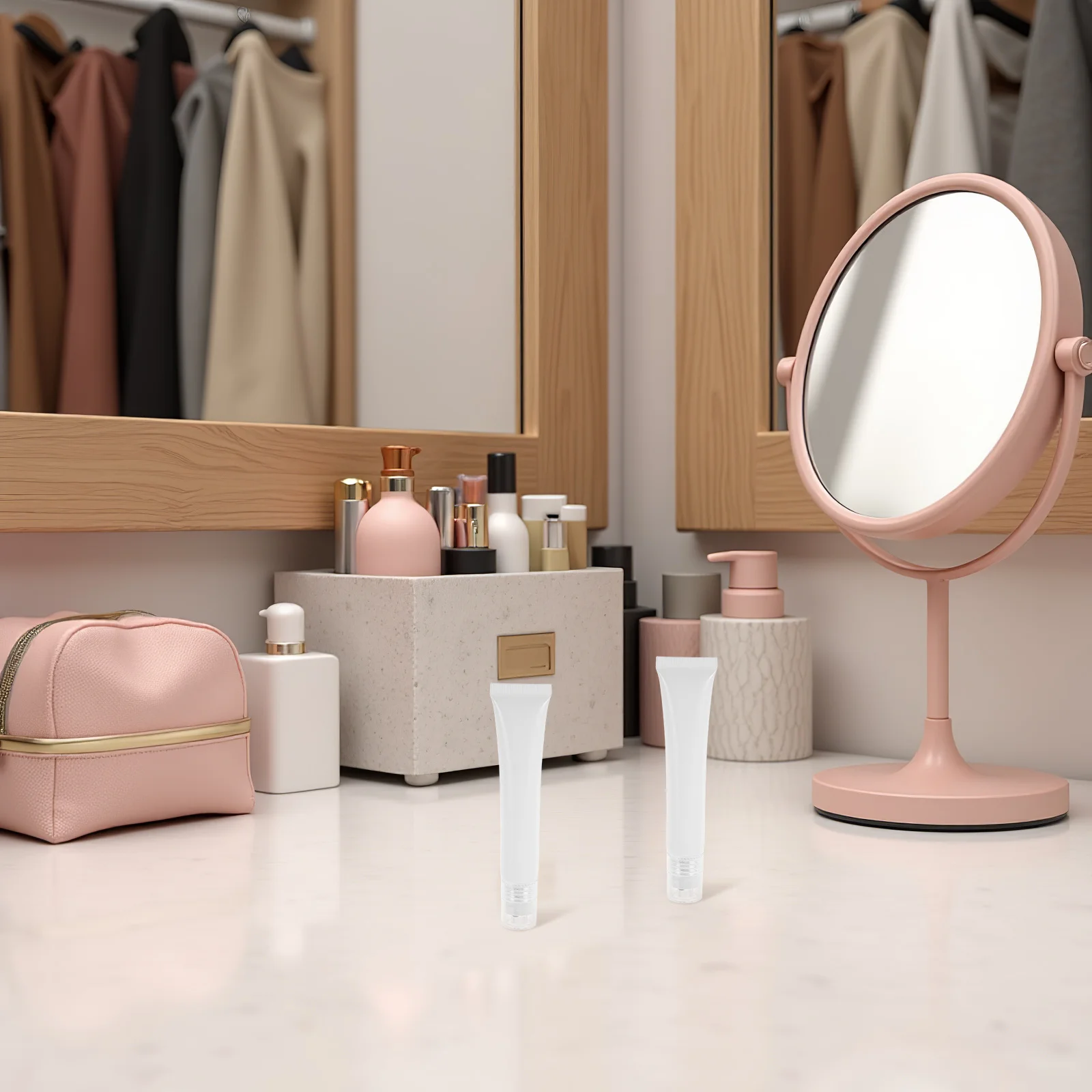 5 قطعة زجاجة كريم عين دوارة 20 مللي تصميم دقيق الاستغناء المحمولة مانعة للتسرب إعادة الملء أنبوبة ضغط للمصل