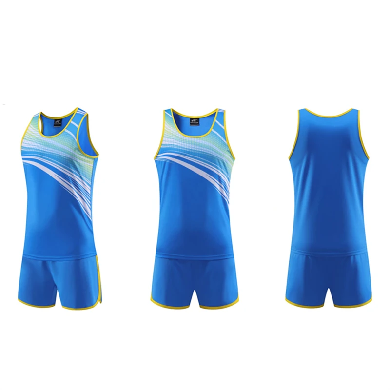 Men Women Running Sets Exercise Sports Clothing Marathon Vest+Shorts Tracksuit Quick dry Track and Field Jogging Suit