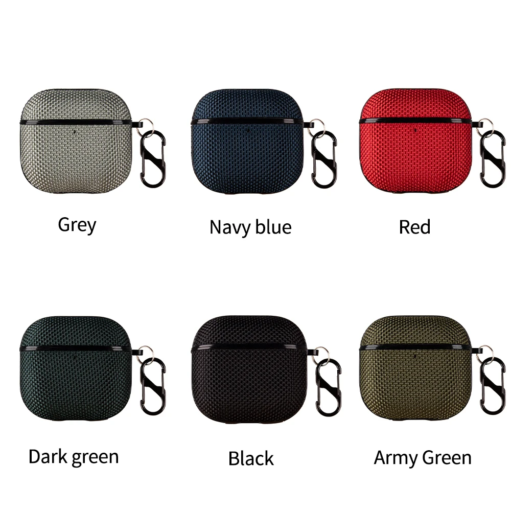 حافظة سماعة أذن لاسلكية لأجهزة Airpods 4 مع مجموعات تنظيف أغطية قماش نايلون مقاومة للماء لأجهزة Apple Airpods 4 حافظة واقية