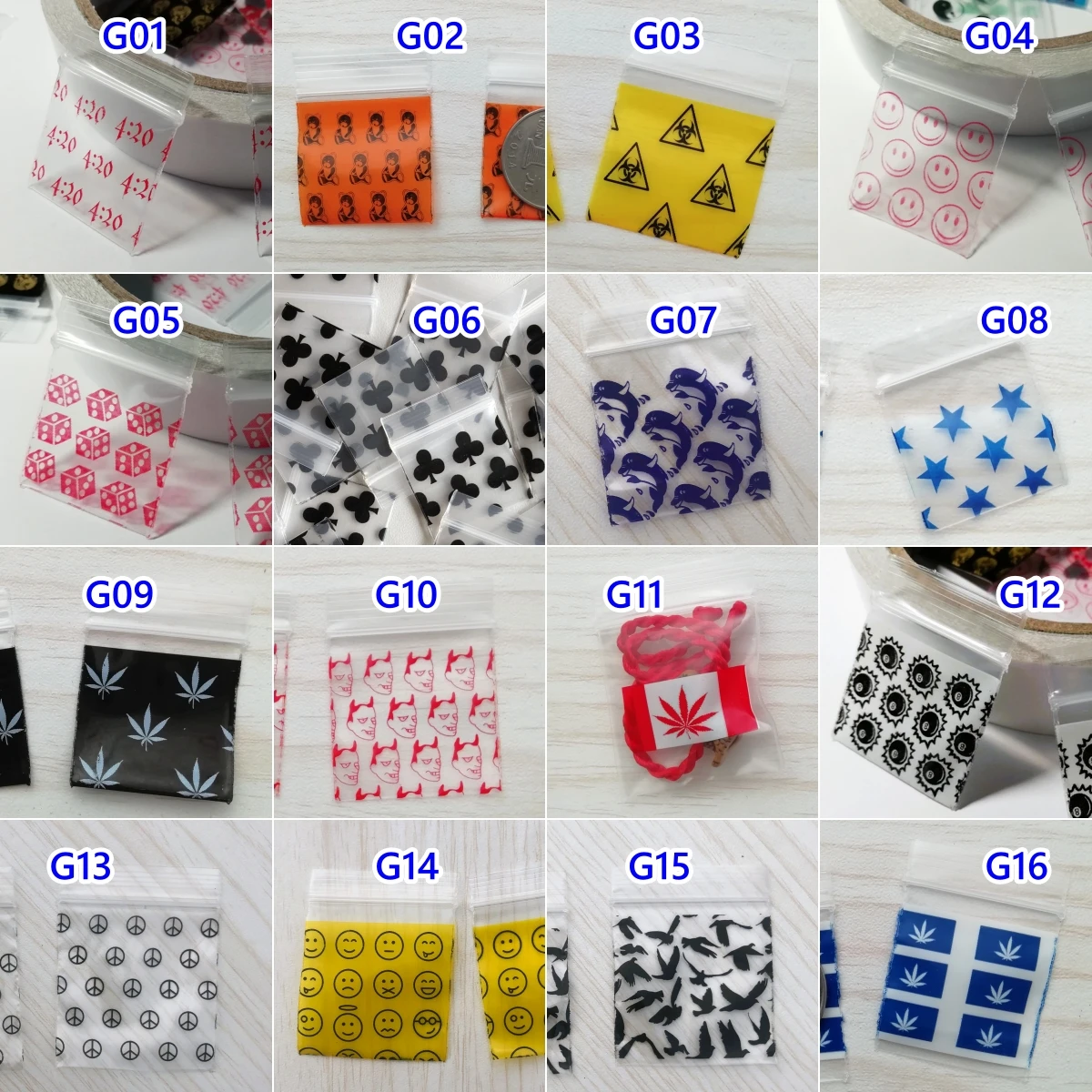 Wholesale 1000 Jewelry Zip Lock Bags Batch Baggies Zipped Lock Reclosable Design Plastic Single Zipper Seal Bags Drop Shipping