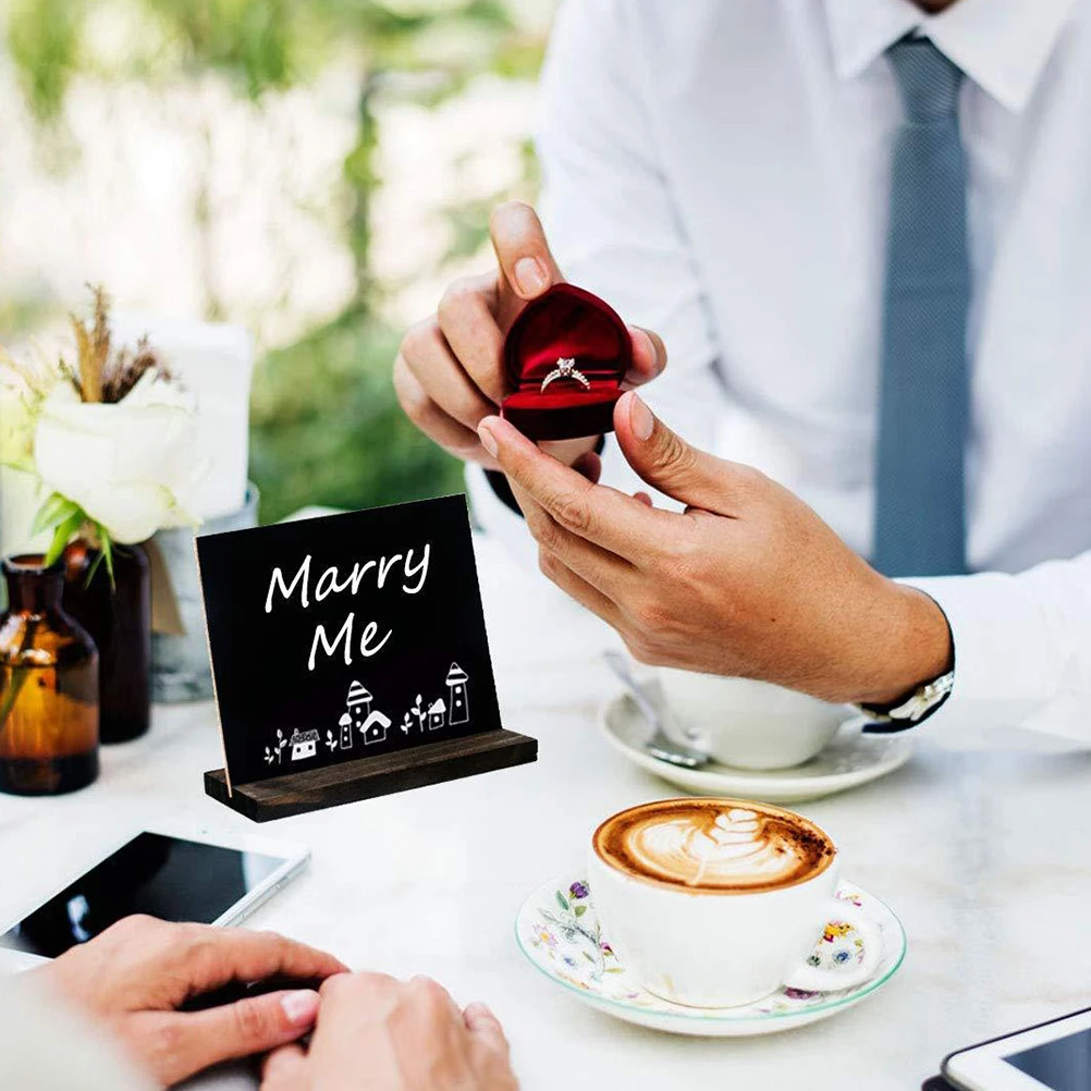 

3 Pcs Chalkboard Food Signs for Buffet Blackboards Cake Mini Chalkboards Wooden Small Tabletop Baby