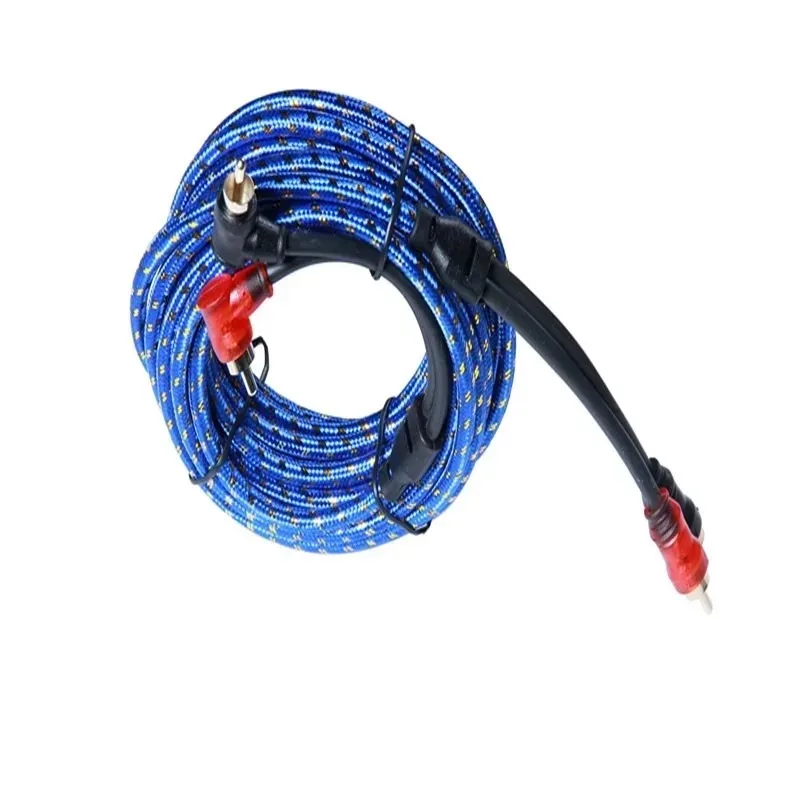 1/2/3/5m for Car Pure Copper Audio Cable Subwoofer Amplifier Modification Audio System 2RCA To 2RCA Wire Automotive Signal Cable