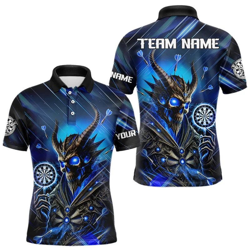 Trend Darts Graphic Polo Shirts Fashion Summer Short Sleeve Custom Name Team Uniforms Polo Shirt Cool Streetwear Oversized Tees
