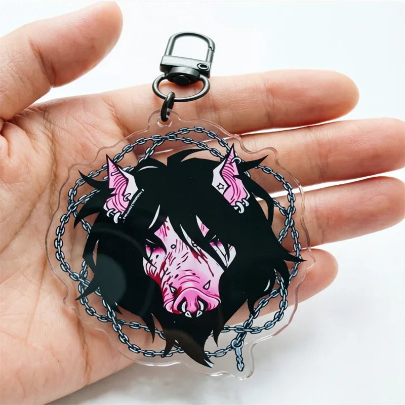 Amanda Pig Mask Acrylic Keychain Inspired by Saw Horror Film Collectible Key Ring for Fans