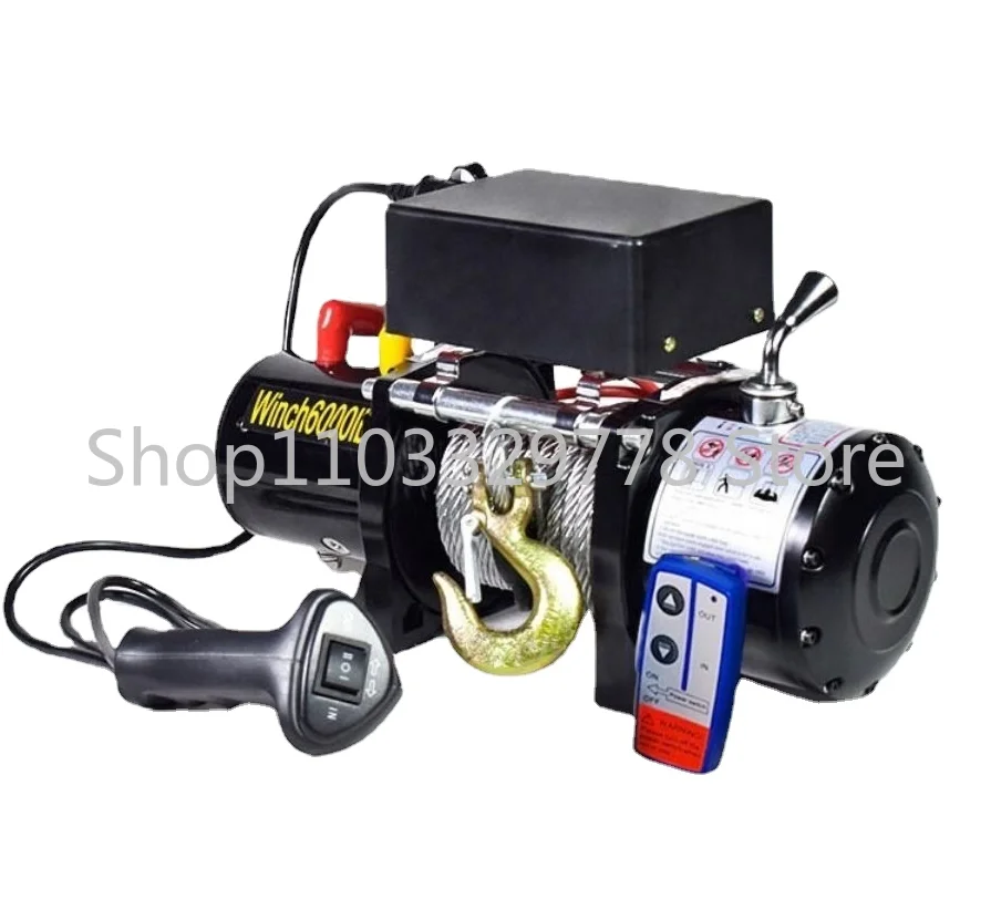 

Cabrestante inalámbrico para vehículos todoterreno, cabrestante eléctrico para grúa, 3000lbs, 12V, 24V