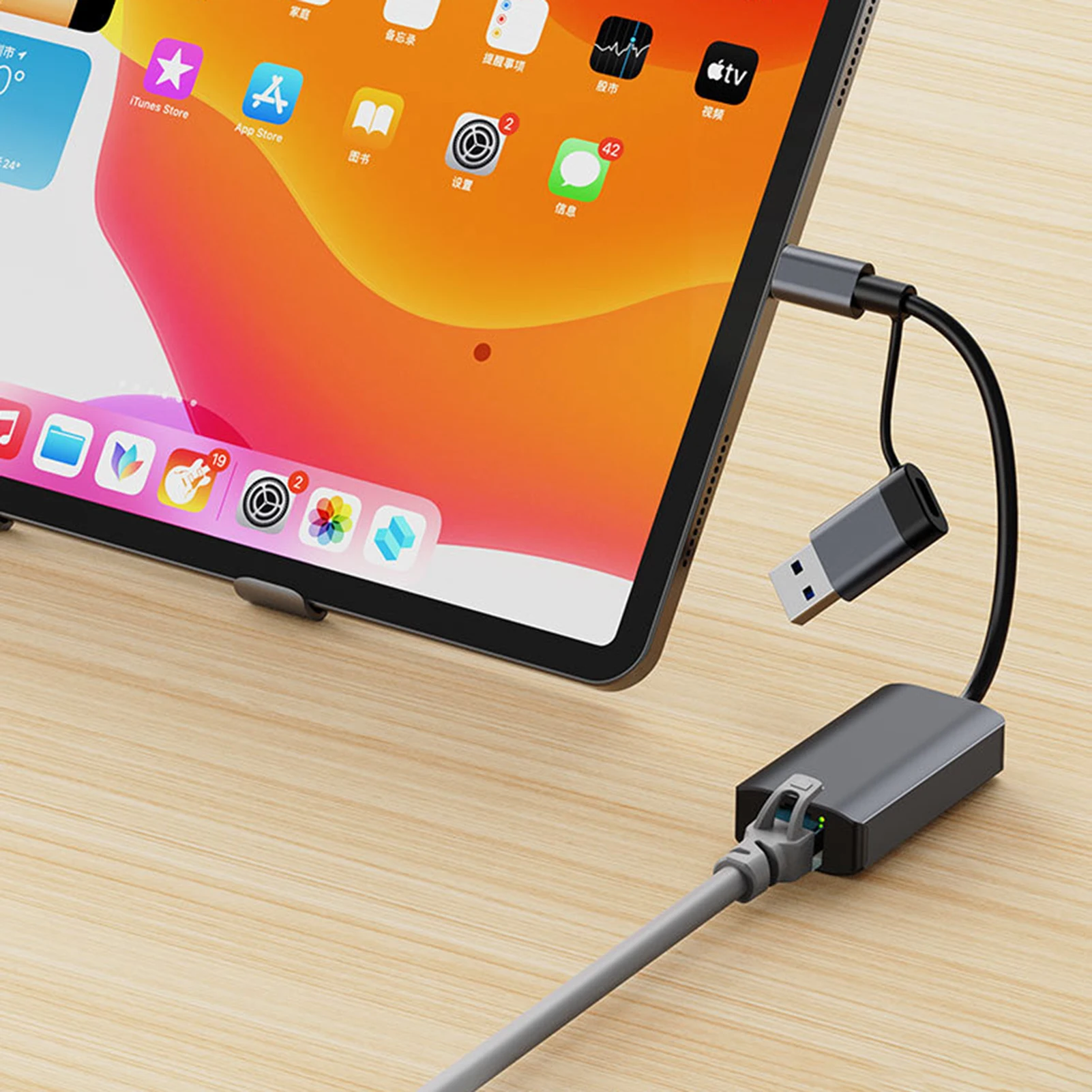 

USB C Ethernet USB-C To RJ45 Lan Adapter Stable and Smooth Transmission for MacBook Pro Laptop PC
