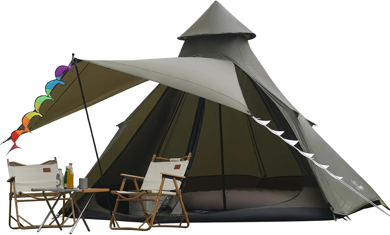 Dome Camping Tent 5 To 6 Person 4 Season Family Outdoor Tent Waterproof Anti UV Windproof 12x10x8