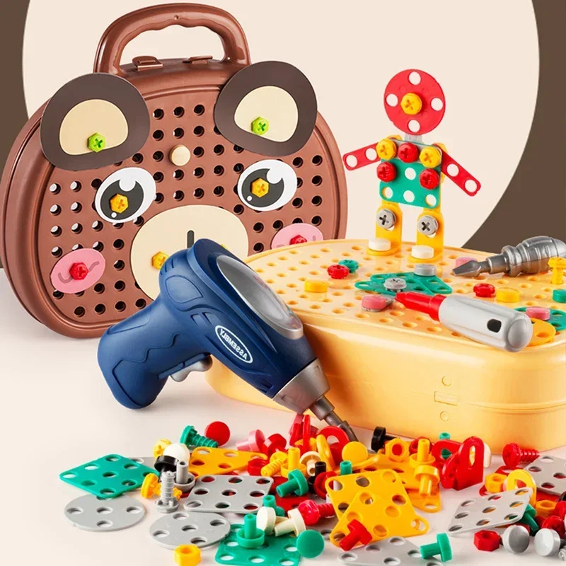 Magic Montessori Play Toolbox, cassetta degli attrezzi per la creatività con trapano per bambini, cassetta degli attrezzi magica per giochi Montessori, cassetta degli attrezzi per la creatività per bambini