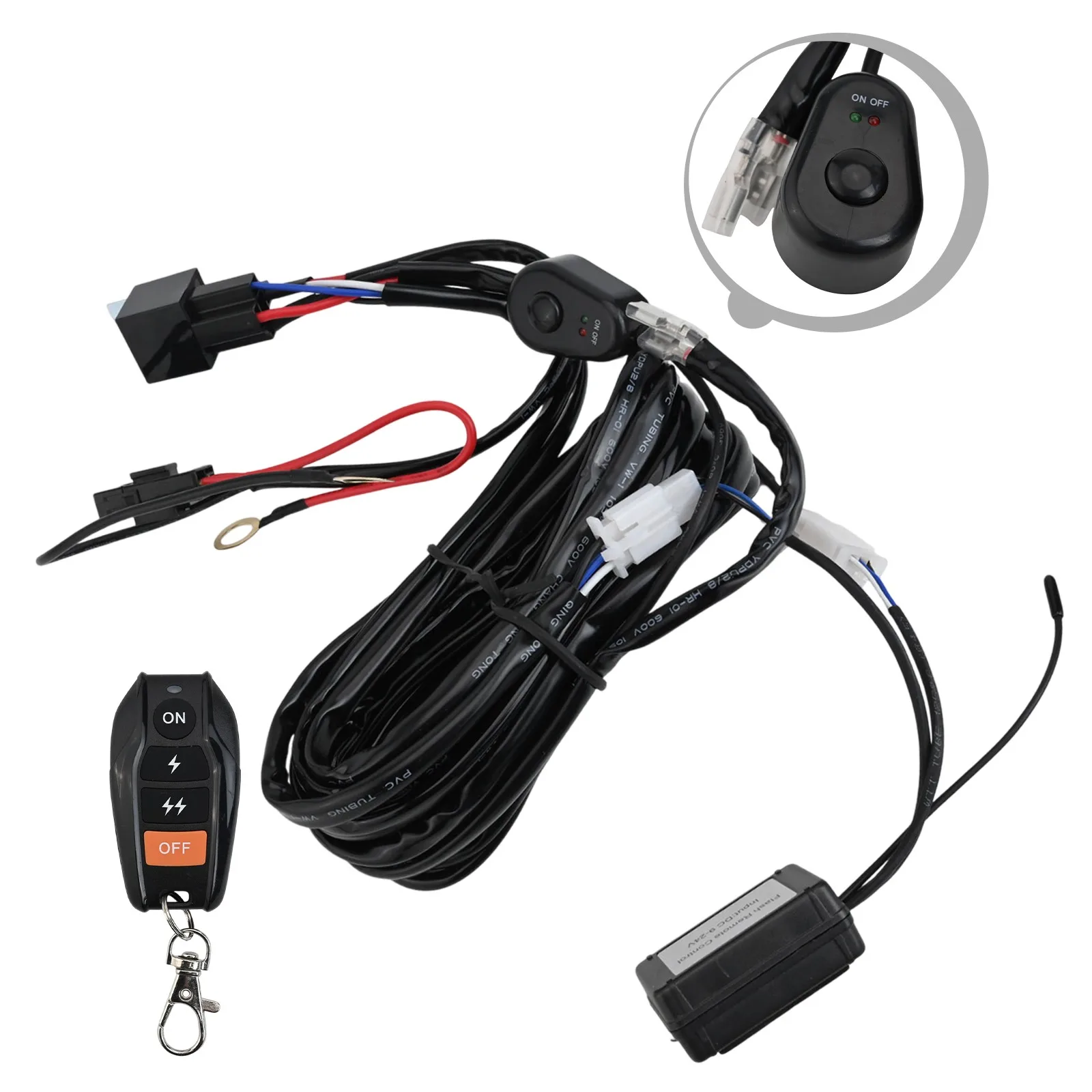 

For Heavy Machinery 12V Relay Switch Automotive Relay Automotive Led Work Light Switch Car Light Assembly 30,000 Hour Lifespan