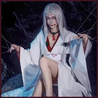 Japanese Anime Cosplay Twelve Kizuki Rui Cosplay Suits  for Women Kamado Nezuko Kimono Halloween Costume Spider Rui Periwig