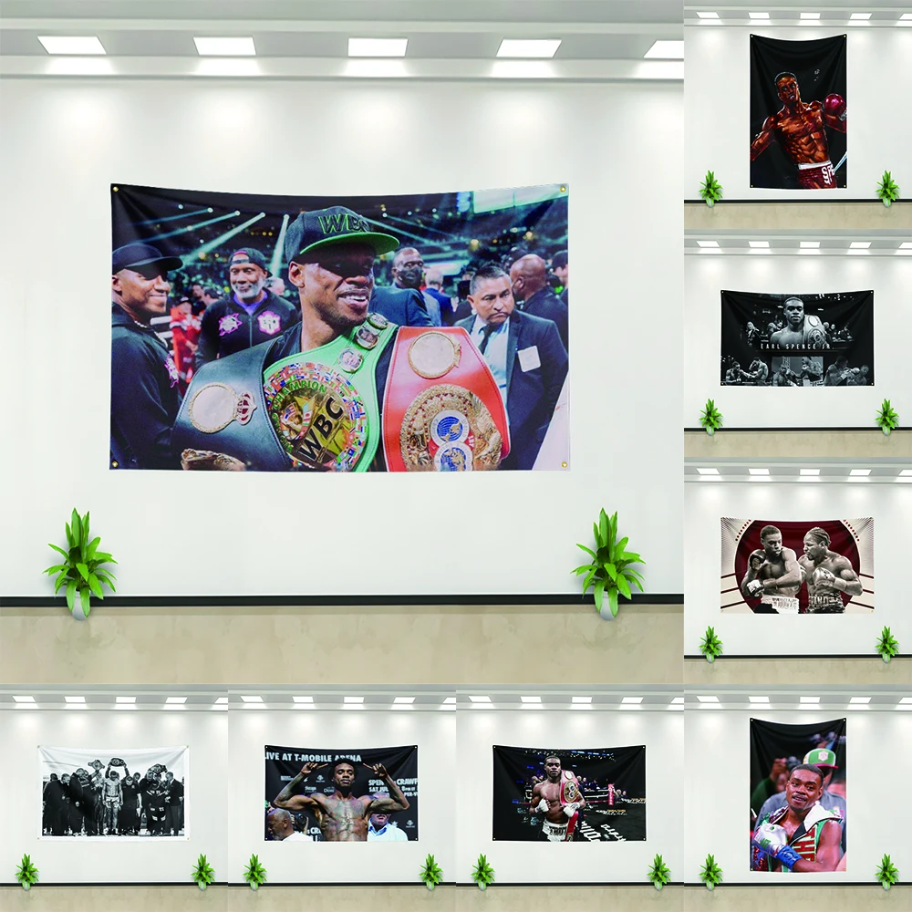 

E-Errols Spence Jr Flag Boxer Banner 3x5ft Wall Hanging Covering Concert Flag Background Wall Tapestry Bedroom Decoration