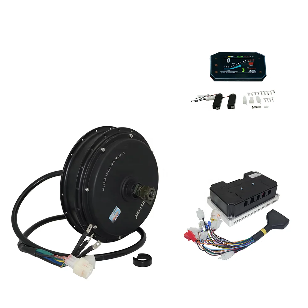 QS205 3000W 50H V3TI Motor with Fardriver 72450 BLDC Controller and SCJ5066-1 Speedometer High-Performance Motorcycle Motor