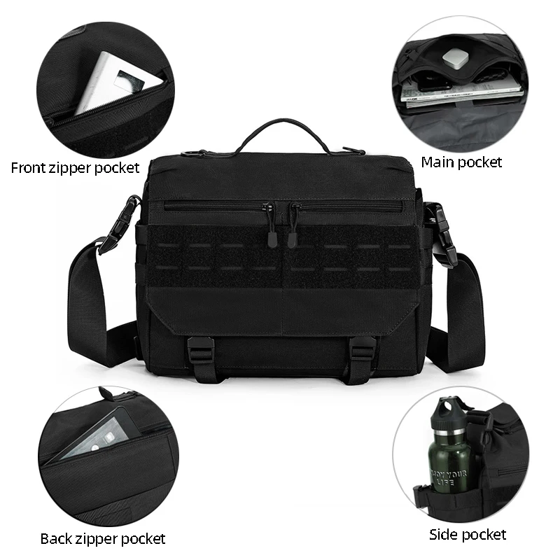Bolsa mensajero táctica outdoor con compartimento para tableta - imagen 2