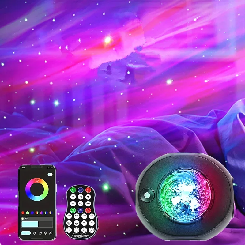 Lampu Atmosfer Bluetooth Xuanhui APP Starry Sky Light Natal Ulang Tahun Hadiah Kreatif LED Berputar Mimpi Lautan Langit Penuh