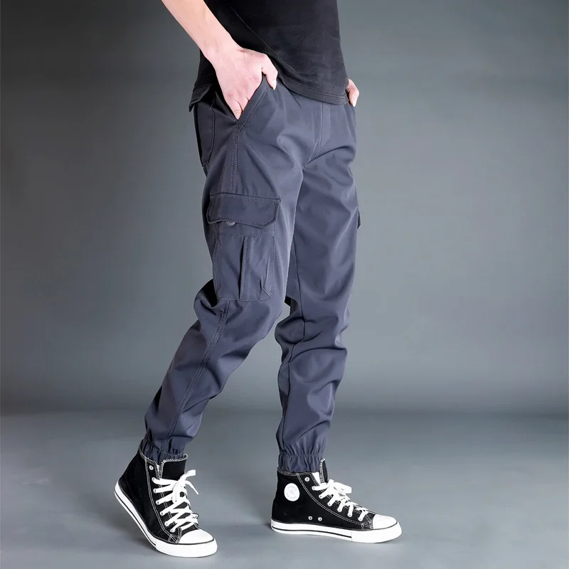 Autumn Winter Men's Cargo Pants Thickened Joggers Men Pants Loose Fit Sweatpants Warm Casual Sports Trousers Male