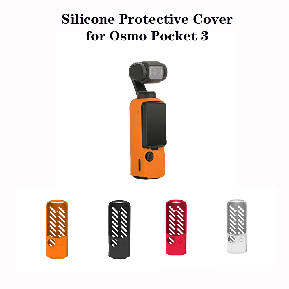 

For Osmo Pocket 3 Silicone Protective Cover Gimbal Camera Handle Protective Case For Osmo Pocket3 Accessory Lens Cap