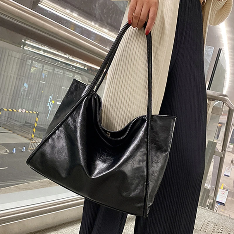 Fashion Large Capacity Women Shoulder Bags High Quality Solid Color Casual Vacation Women Shopping Bags bags for women