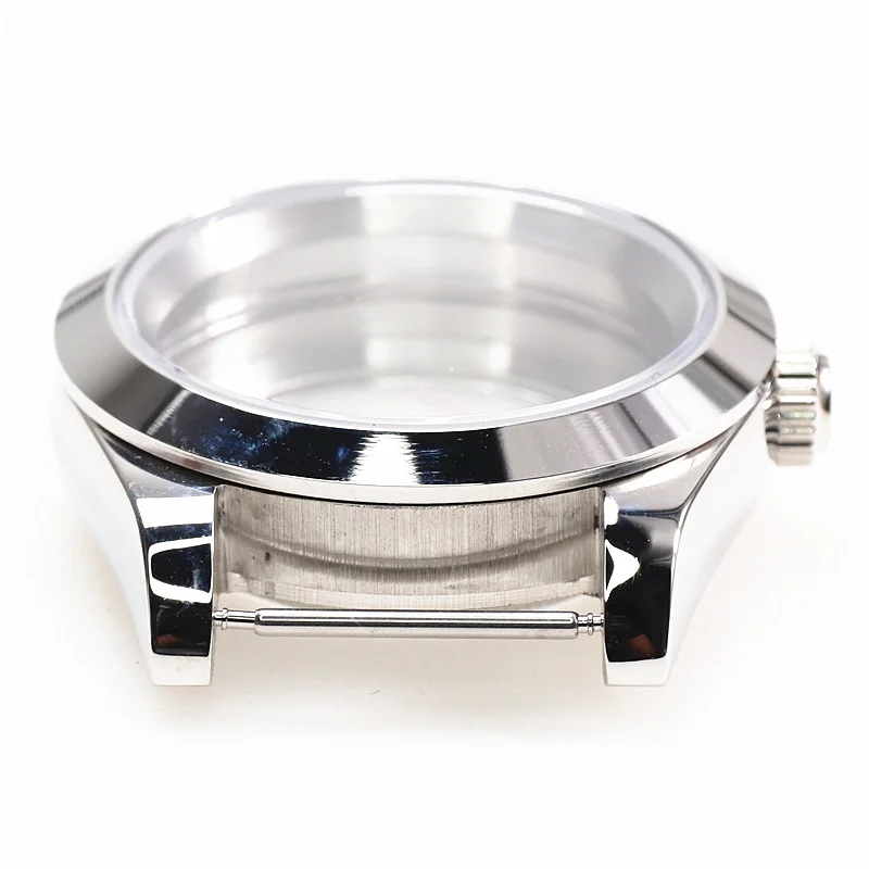 36mm Perpetual sapphire glass with magnifying glass stainless steel watch case For NH35 NH36 nh34 movement case accessories