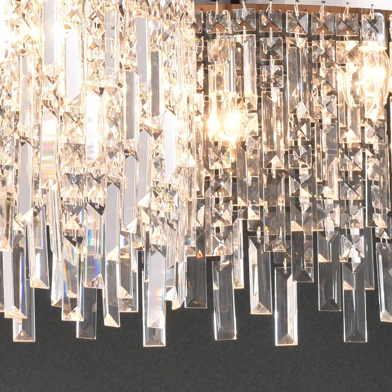 Modern Luxury Design Stainless Steel Creative Crystal Chandelier Pendant Light For Hotel Living Room Dining Room