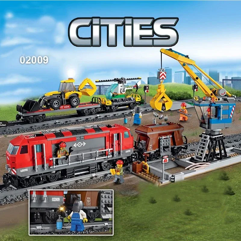 NEW MOC 60098 CITY Heavy-Haul Train Building Block Building Blocks Children\'s Educational Toys Christmas Birthday Kid Toy Gift